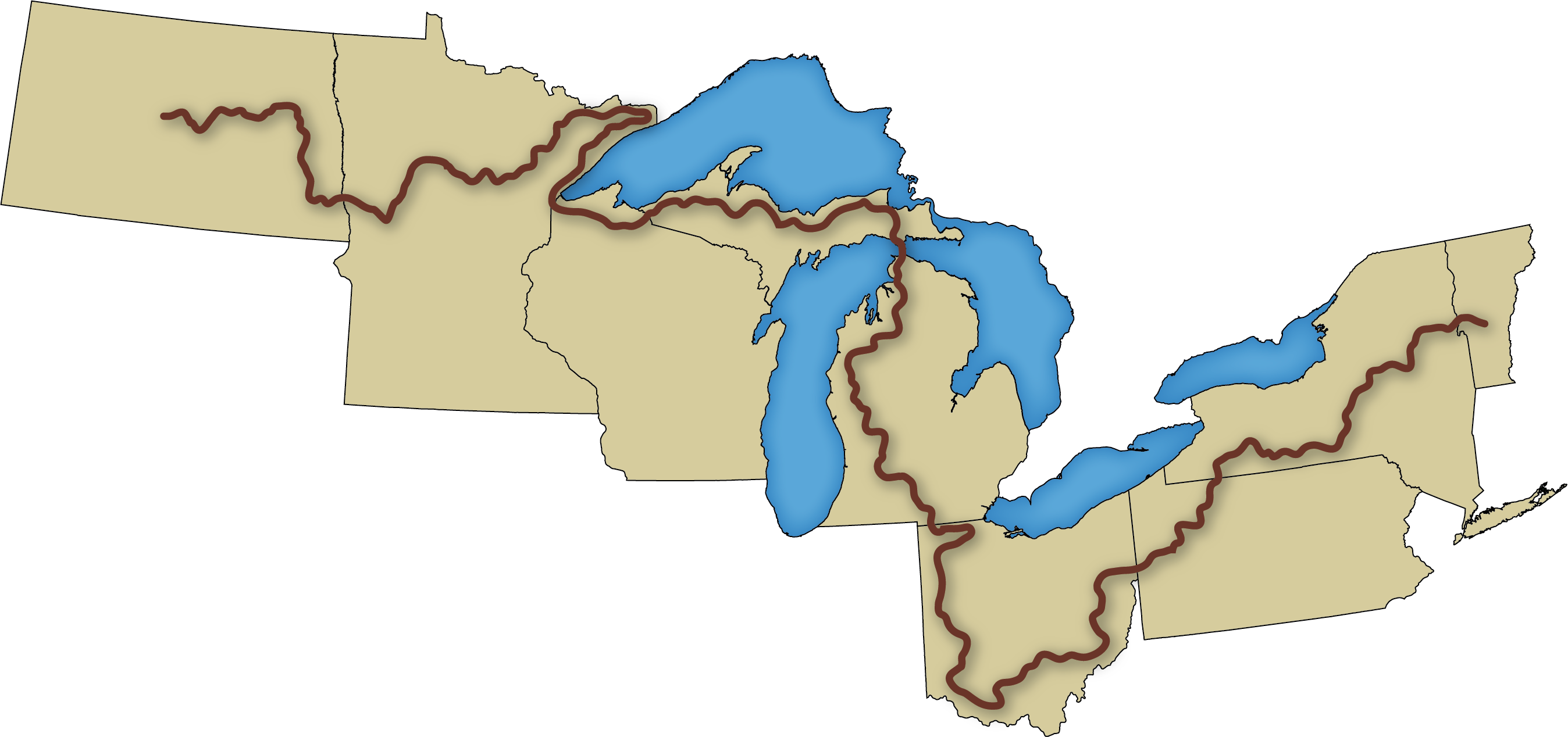 Explore The Trail North Country Trail Association   NCT 8States MapOnly 