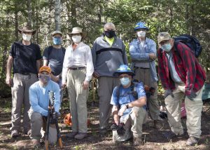 volunteer crew on trail