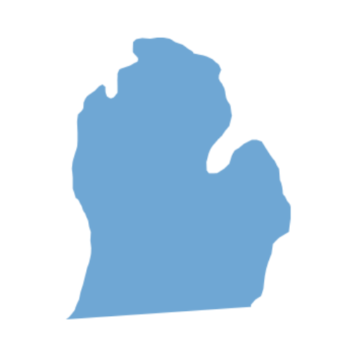 michigan lower peninsula outline icon